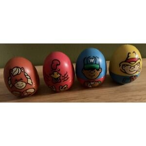 Set of‎ 4,1995 Hasbro Weeble Wobbles, 2 Animals and 2 People